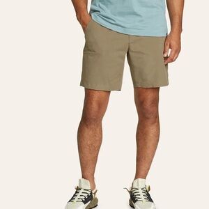 NWT Eddie Bauer Men's Mr Takeoff Slate Green Chino Shorts